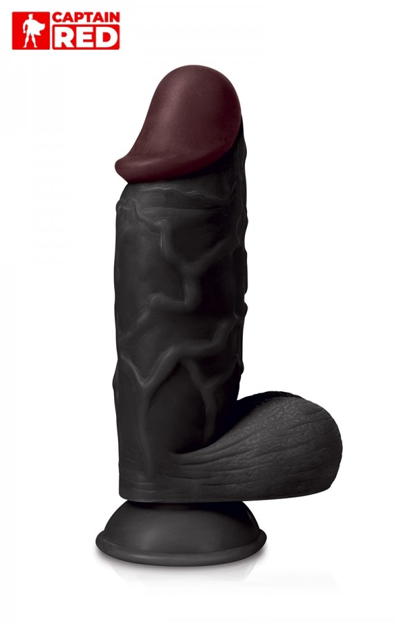 Gode XXL The Strong Black 26 x 6,5 cm - Captain Red